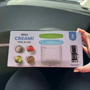 Ninja CREAMi Pints & Lids — Green & Light Blue 2-Pack